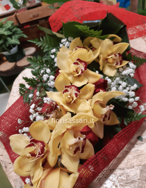 Ramo orchidea con decori